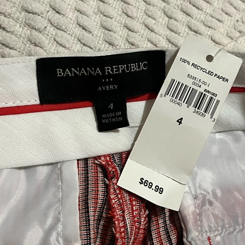🖤New Banana Republic Avery Striped Linen Paperbag Pants🖤